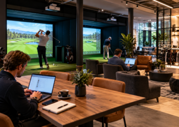 Lavorare e giocare a golf nello stesso posto: il nuovo modello di club che unisce simulatori e coworking